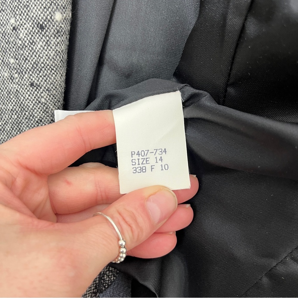 Pendleton Petite Speckled Wool One Button Blazer - image 4